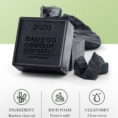 Бамбуковое угольное мыло Zozu, 100 г цена и информация | Мыло | kaup24.ee