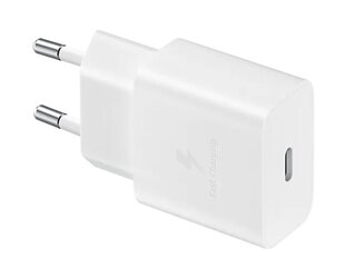 EP-T1510EWE + EP-DA705BWE Samsung 15W Travel Charger + USB-C|USB-C Data Cable White (OOB Bulk) цена и информация | Зарядные устройства для телефонов | kaup24.ee