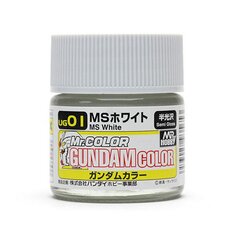 Mr.Hobby - Gundam Color краски MS White (Semi-Gloss), 10 ml, UG-01 цена и информация | Принадлежности для рисования, лепки | kaup24.ee