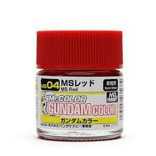 Mr.Hobby - Gundam Color краски MS Red (Semi-Gloss), 10 ml, UG-04 цена и информация | Принадлежности для рисования, лепки | kaup24.ee