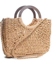 Большая корзина летняя сумка сумочка плетеные деревянные ручки 17797-uniw цена и информация | Женские сумки | kaup24.ee