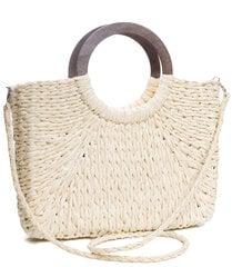 Большая корзина летняя сумка сумочка плетеные деревянные ручки цена и информация | Женские сумки | kaup24.ee
