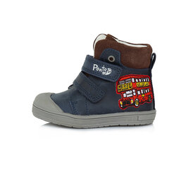 Демисезонные кожаные ботинки для мальчика Ponte20, синие цена и информация | Ботинки детские | kaup24.ee