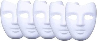 Värvitav paberist mask DIY "Face", 5 tk hind ja info | Karnevali kostüümid | kaup24.ee