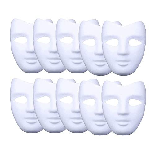 Värvitav paberist mask DIY "Face", 5 tk hind ja info | Karnevali kostüümid | kaup24.ee