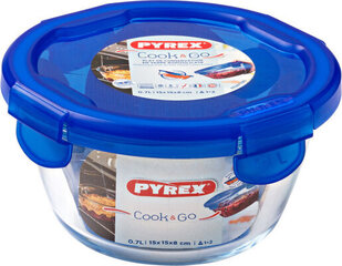 Герметичная коробочка для завтрака Pyrex Cook & Go Синий Cтекло (800 ml) (6 штук) цена и информация | Посуда для хранения еды | kaup24.ee