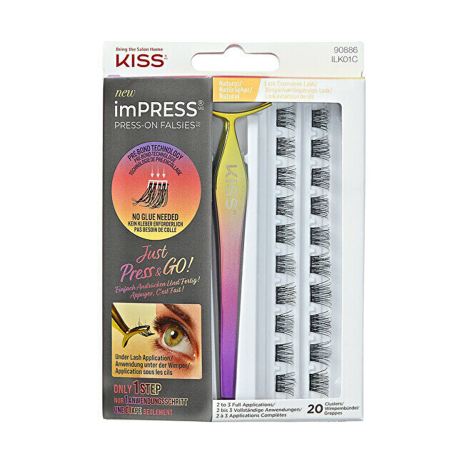KISS Kunstripsmed IMPRESS Press on Falsies Kit 01 цена и информация | Kunstripsmed, ripsmekoolutajad | kaup24.ee