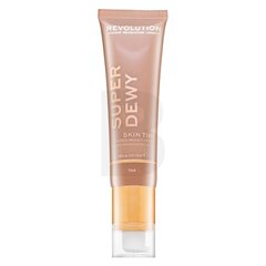 Makeup Revolution Super Dewy Skin Tint Moisturizer - Tan 55 мл цена и информация | Пудры, базы под макияж | kaup24.ee