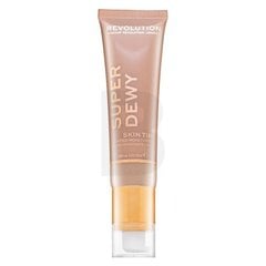 Makeup Revolution Super Dewy Skin Tint Moisturizer - Light Beige 55 мл цена и информация | Пудры, базы под макияж | kaup24.ee