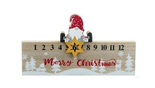Puidust advendikalender Merry Christmas RF-322 hind ja info | Jõulukaunistused | kaup24.ee