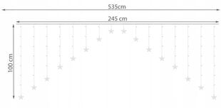 Jõulutuled 136 LED 5,35 m, külm valge цена и информация | гирлянда, 10 вел 4 см | kaup24.ee