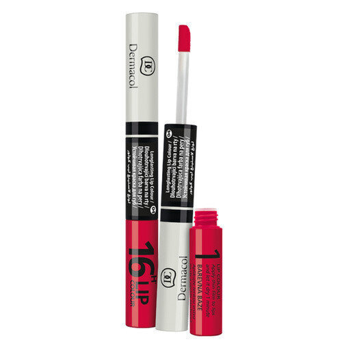 Pikaajaline huulevärv Dermacol 16H Lip Color kauapüsiv huulevärv 3,1 3 ml + 4,1 ml hind ja info | Huulepulgad, -läiked, -palsamid, vaseliin | kaup24.ee