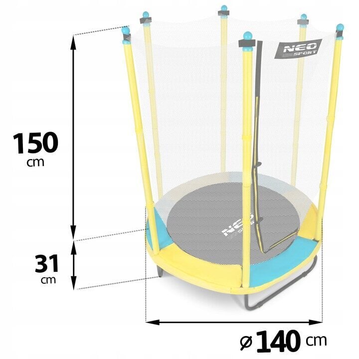 Batuut Neo Sport, 140 cm цена и информация | Batuudid ja batuudi varuosad | kaup24.ee