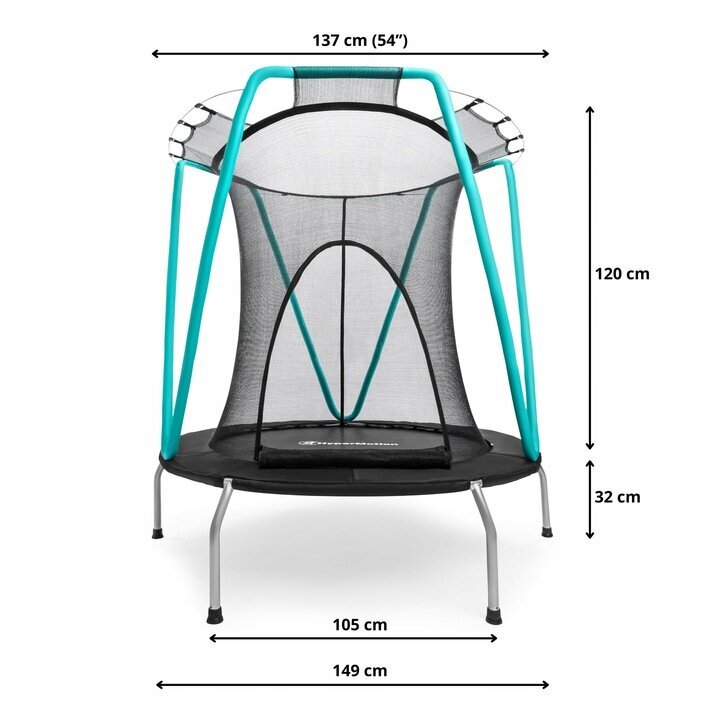 Batuut võrguga Hyper Motion 105 cm, sinine hind ja info | Batuudid ja batuudi varuosad | kaup24.ee