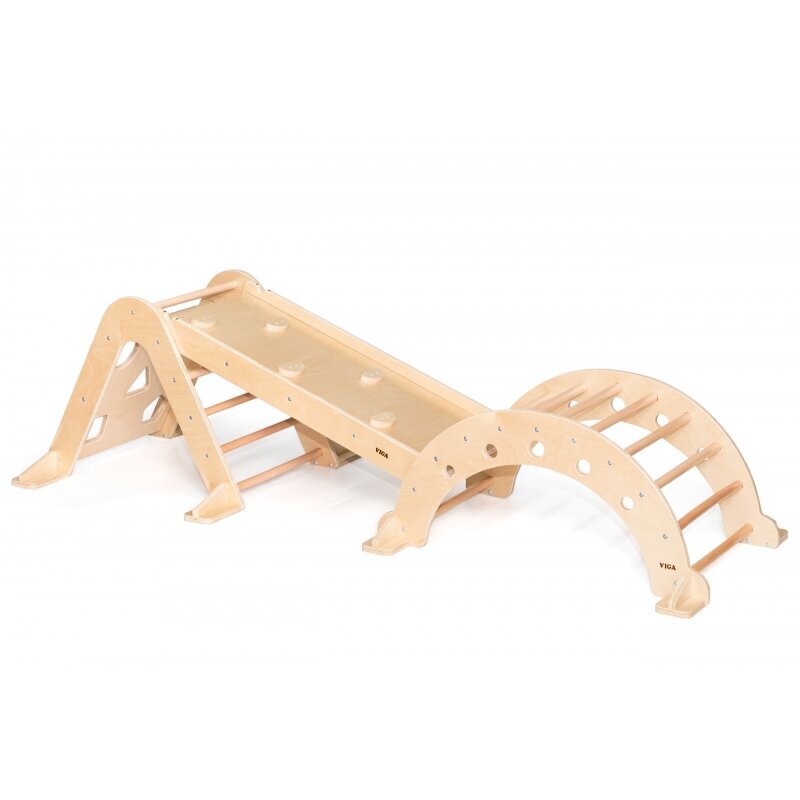 Montessori puidust sild Viga 44710, pruun hind ja info | Imikute mänguasjad | kaup24.ee