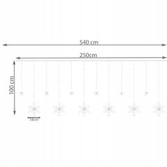 Jõulutuled, 138 LED-i, 5,4 m, külm valge цена и информация | Гирлянды | kaup24.ee