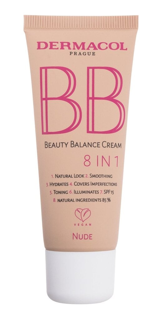 BB kreem Dermacol BB Beauty Balance Cream 8 IN 1 2 Nude, 30 ml цена и информация | Jumestuskreemid, puudrid | kaup24.ee