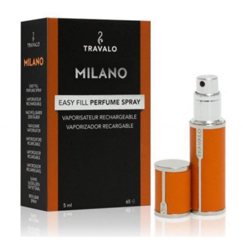 Täidetav parfüümipudel Travalo Milano Orange, 5 ml цена и информация | Meigikotid, lauapeeglid | kaup24.ee