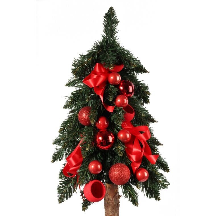 Kunstjõulupuu tüvel Goliat CHPN, 160 cm, punased kaunistused hind ja info | Kunstkuused | kaup24.ee