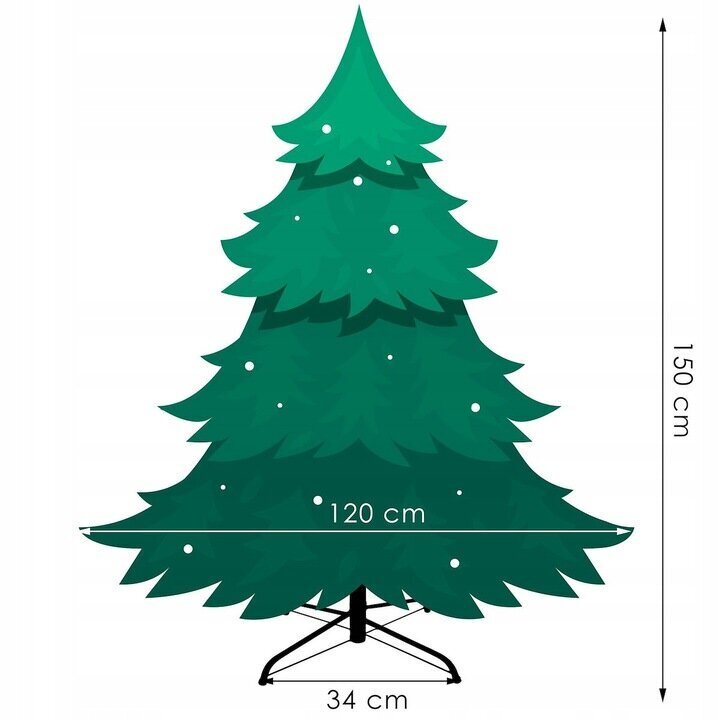 Kunstkuusk Springos CT0147, 150 cm hind ja info | Kunstkuused | kaup24.ee
