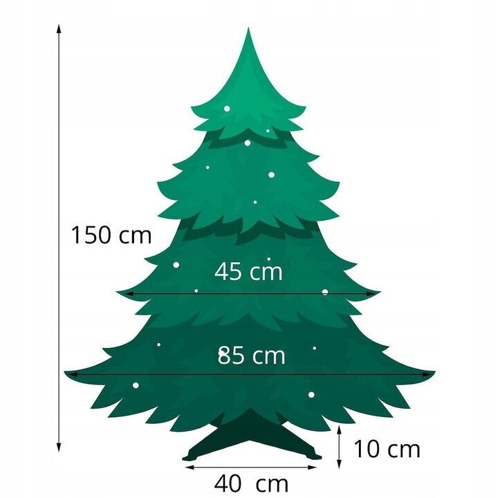 Kunstkuusk Springos CT0076, 150 cm цена и информация | Kunstkuused | kaup24.ee