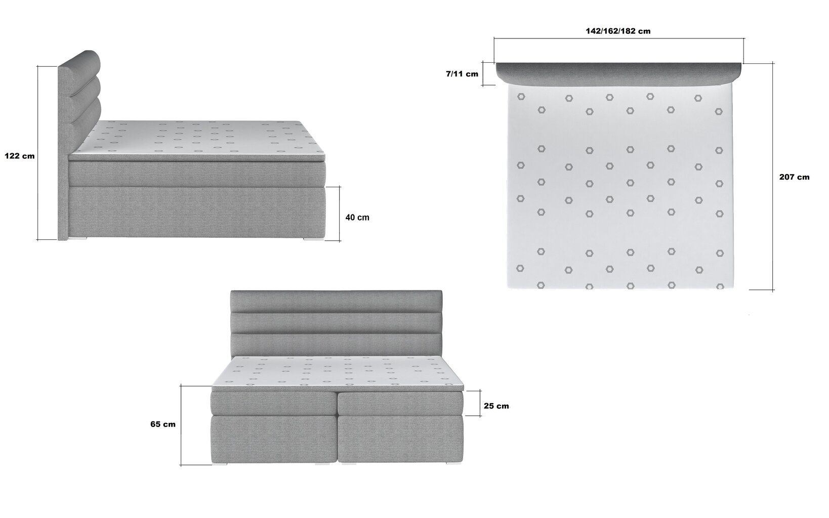 Voodi NORE Softy 180x200 cm, tumesinine hind ja info | Voodid | kaup24.ee