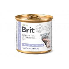 Brit Veterinary Diet Gastrointestinal lõhe ja hernestega, 200 g hind ja info | Kuivtoit kassidele | kaup24.ee