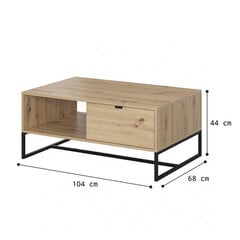 Diivanilaud AKL Furniture Amber AL104, pruun цена и информация | Журнальные столики | kaup24.ee