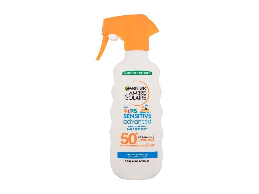 Päikesekaitsesprei lastele Garnier Ambre Solaire Kids Sensitive Advanced SPF50+, 270 ml hind ja info | Päikesekreemid | kaup24.ee