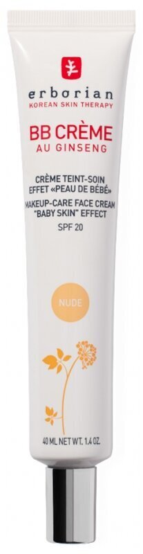 BB näokreem Erborian BB Cream with Ginseng SPF20 Nude, 40 ml цена и информация | Näokreemid | kaup24.ee
