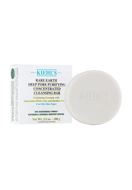 Puhastav näoseep Kiehl's Rare Earth Deep Pore Purifying Concentrated Cleansing Bar, 100 g цена и информация | Näopuhastusvahendid | kaup24.ee