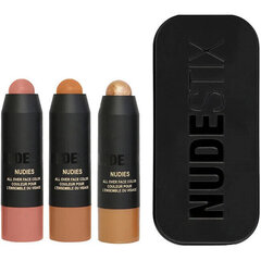 Näo kontuurimise komplekt Nudestix Soft &amp; Warm Nudes, 3x2,2 g hind ja info | Jumestuskreemid, puudrid | kaup24.ee