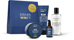 Raseerimiskomplekt Steve's No Bull***t Shaving Box Liberty 142 meestele: raseerimiseelne õli 50 ml + raseerimisvaht 100 ml + raseerimisjärgne palsam 100 ml + raseerimisjärgne seerum Liberty 142 100 ml цена и информация | Косметика и средства для бритья | kaup24.ee