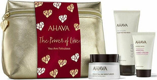 Kosmeetikakomplekt Ahava Set The Power of Love You are Fabulous naistele: päevakreem kuivale-normaalsele nahale, 50 ml + muda näomask, 100 ml + mineraalne kätekreem, 40 ml + kosmeetikakott hind ja info | Näokreemid | kaup24.ee