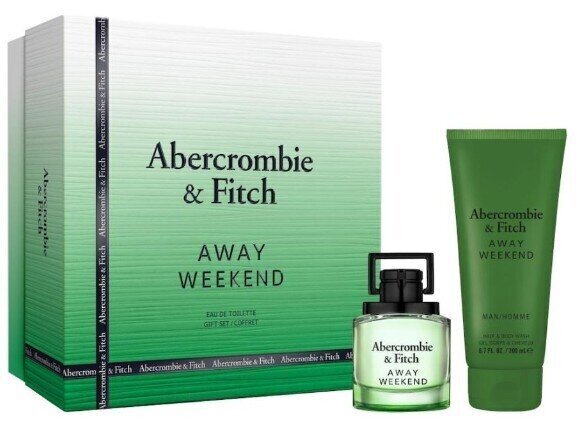 Tualettvesi Abercrombie &amp; Fitch Away Weekend EDT meestele, 50 ml + dušigeel ja šampoon 2in1, 200 ml hind ja info | Meeste parfüümid | kaup24.ee