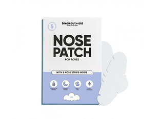Очищающие пластыри для носа Breakout+aid, 5 шт. цена и информация | Маски для лица, патчи для глаз | kaup24.ee
