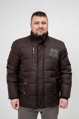 Tepitud jope meestele, pruun (kapuuts kadunud) kaina ir informacija | Мужские куртки | kaup24.ee
