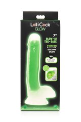 Дилдо Lollicock Glow in the Dark, зеленый цвет цена и информация | Фаллоимитаторы | kaup24.ee