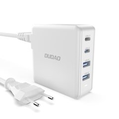 GaN 100W 2 x USB-C | 2 x USB fast charger Dudao A100EU - white цена и информация | Зарядные устройства для телефонов | kaup24.ee