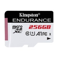 Memory card microSD 256GB Kingston 95|45MB|s C Endurance цена и информация | Карты памяти | kaup24.ee