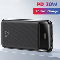 USAMS Powerbank 30000mAh 20W QC3.0+PD Fast Charge czarny|black XY Series 30KCD20101 (US-CD201) Digital display цена и информация | Зарядные устройства Power bank | kaup24.ee