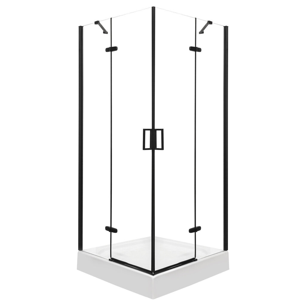 Dušikabiin Kerra Flow 90 Black, aluseta цена и информация | Dušikabiinid | kaup24.ee
