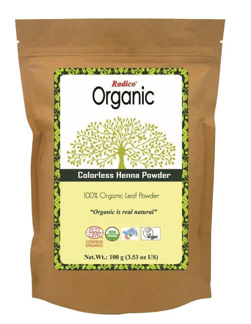 Taimne juuksevärv Radico Organic Henna Powder, 100 g цена и информация | Juuksevärvid | kaup24.ee