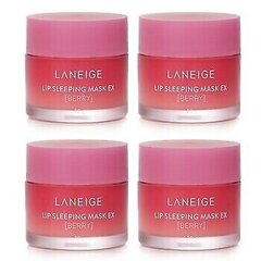 Маска для губ Laneige Lip Sleeping Mask Ex Berry, 4 x 20 г цена и информация | Маски для лица, патчи для глаз | kaup24.ee