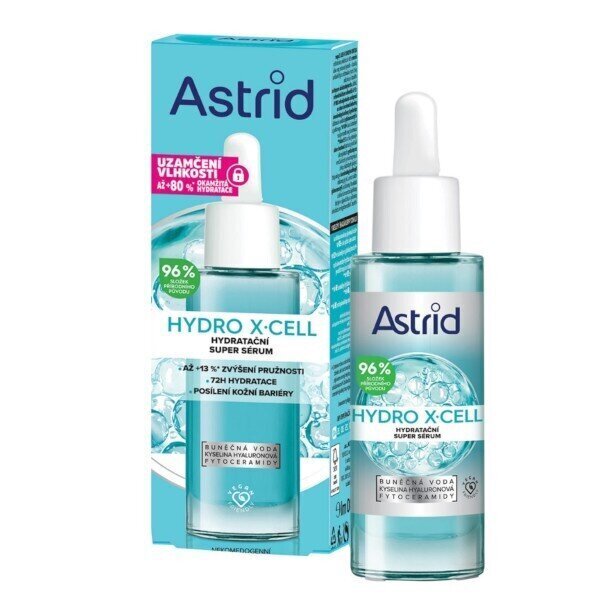 Niisutav näoseerum Astrid Hydro X-Cell, 30 ml hind ja info | Näoõlid, seerumid | kaup24.ee