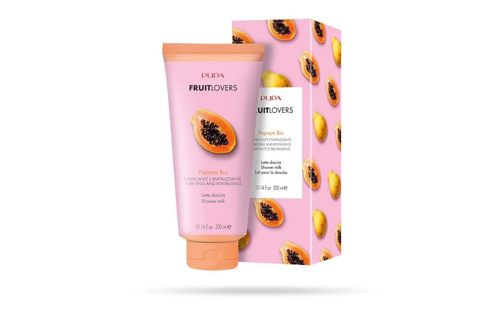 Niisutav kehapiim Pupa Bio Fruit Lovers Latte Doccia Papaya, 300 ml цена и информация | Kehakreemid, losjoonid | kaup24.ee