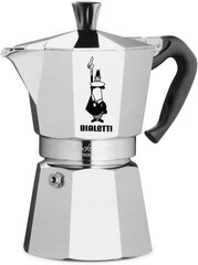 Bialetti Moka Express espressokann, hall, 4 tassi hind ja info | Kohvimasinad | kaup24.ee