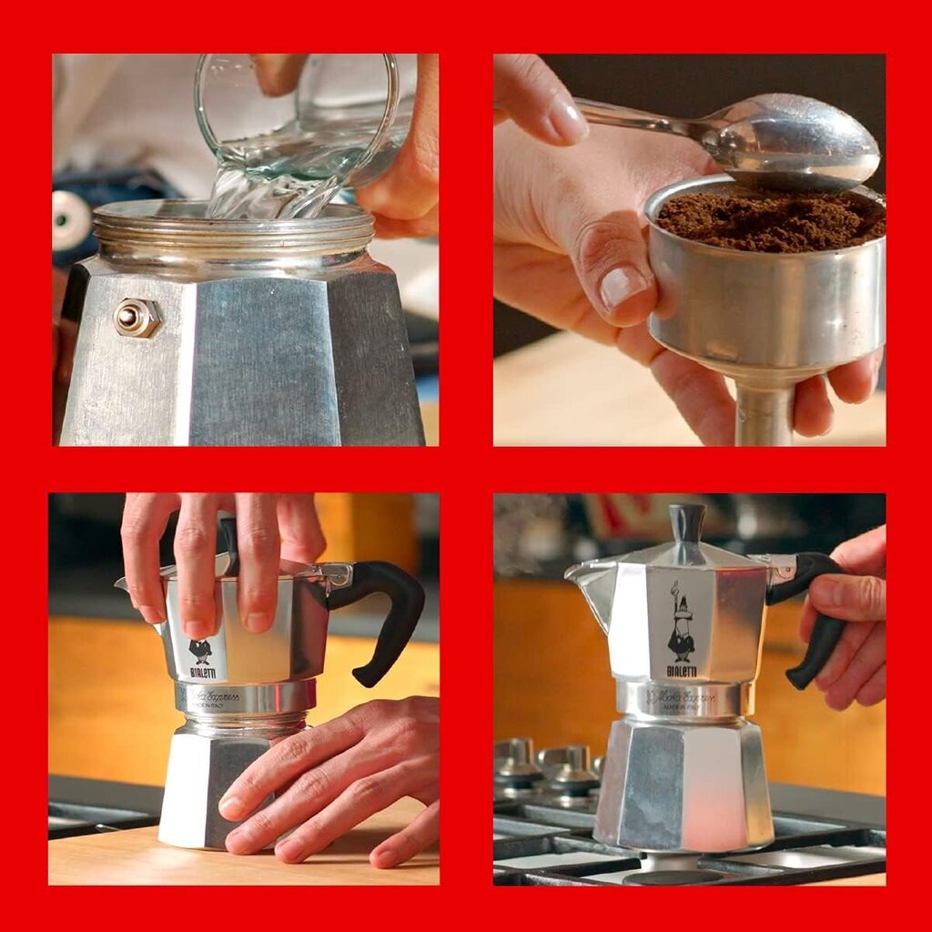 Bialetti Moka Express espressokann, hall, 4 tassi hind ja info | Kohvimasinad | kaup24.ee