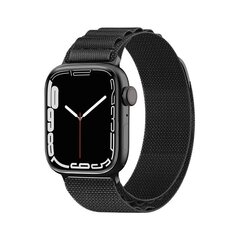 Strap with Alpine steel buckle for Apple Watch 38|40|41 mm - black цена и информация | Аксессуары для смарт-часов и браслетов | kaup24.ee