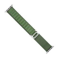 Strap with Alpine steel buckle for Apple Watch 42|44|45|49 mm - green цена и информация | Аксессуары для смарт-часов и браслетов | kaup24.ee